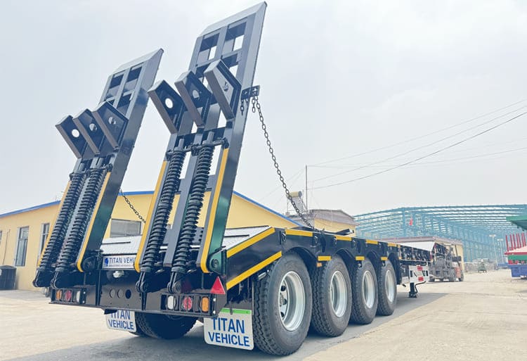 100 Ton Lowbed Truck Trailer for Sale Tanzania 