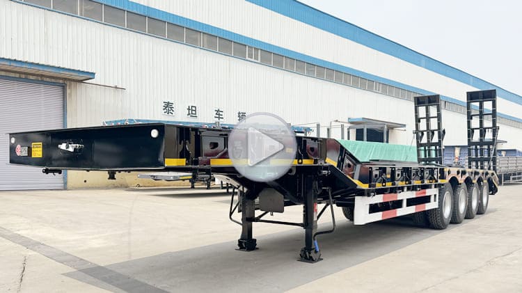 100 Ton Lowbed Truck Trailer for Sale Tanzania