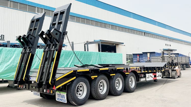 100 Ton Lowbed Truck Trailer for Sale Tanzania 