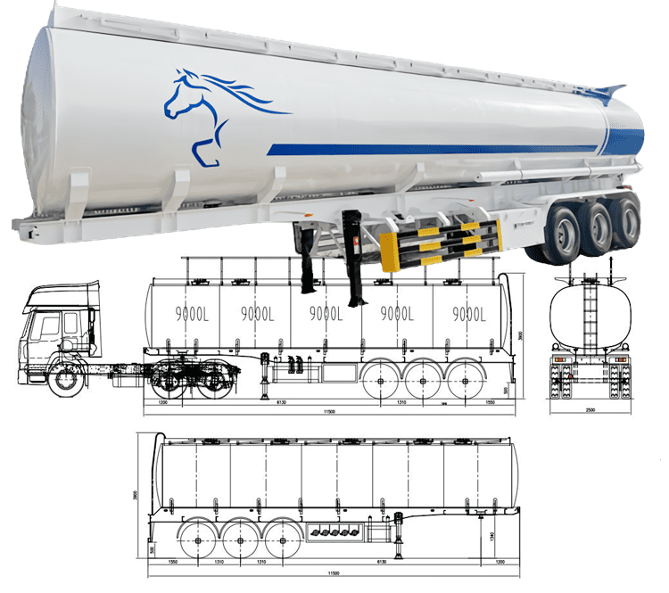 2024 New 45CBM Palm Oil Tanker Semi Trailer for Sale in Dar es Salaam Tanzania