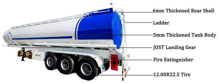 2024 New 45CBM Palm Oil Tanker Trailer for Sale in Dar es Salaam Tanzania 