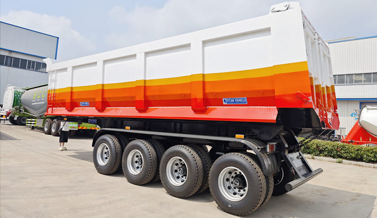 40 CBM New End Dump Trailer for Sale in Tanzania Dar es Salaam