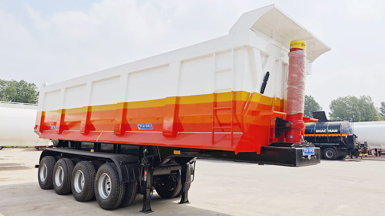 40 CBM New End Dump Semi Trailer for Sale in Tanzania Dar es Salaam