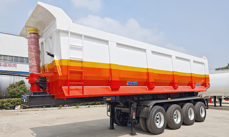 40 CBM New End Dump Semi Trailer for Sale in Tanzania Dar es Salaam