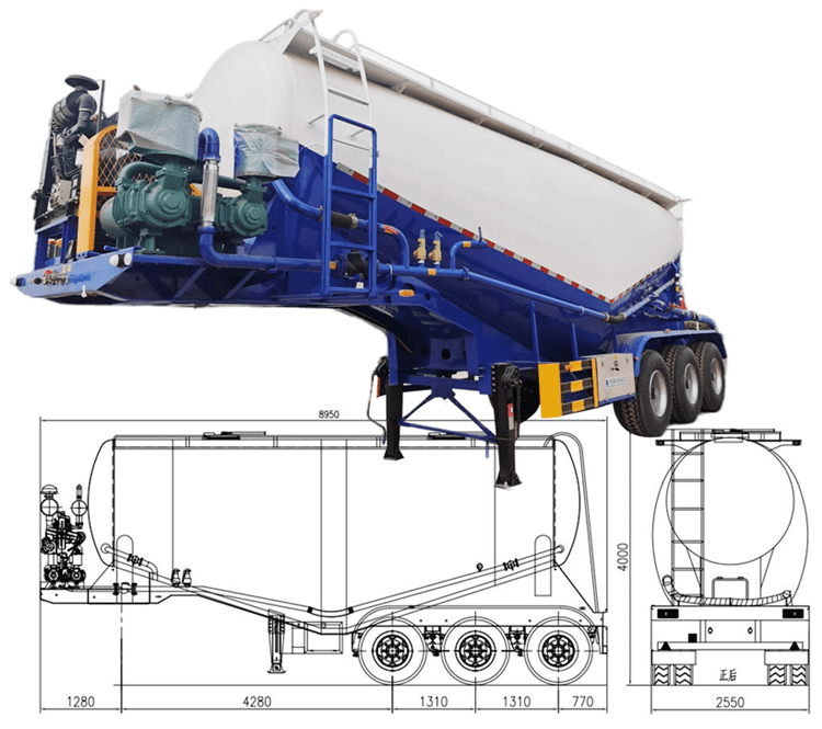 35CBM Bulk Cement Semi Trailer for Sale in Dar es Salaam Tanzania