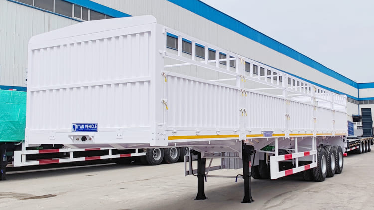 2024 Tri Axle 60 Ton Fence Cargo Trailer for Sale in Tanzania