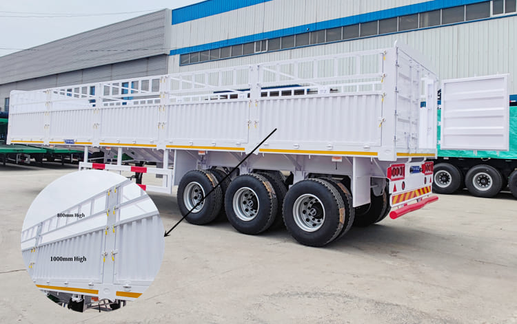 2024 Tri Axle 60 Ton Fence Cargo Semi Trailer for Sale in Tanzania