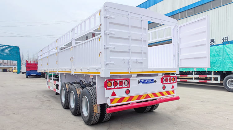 2024 Tri Axle 60 Ton Fence Cargo Trailer for Sale in Tanzania
