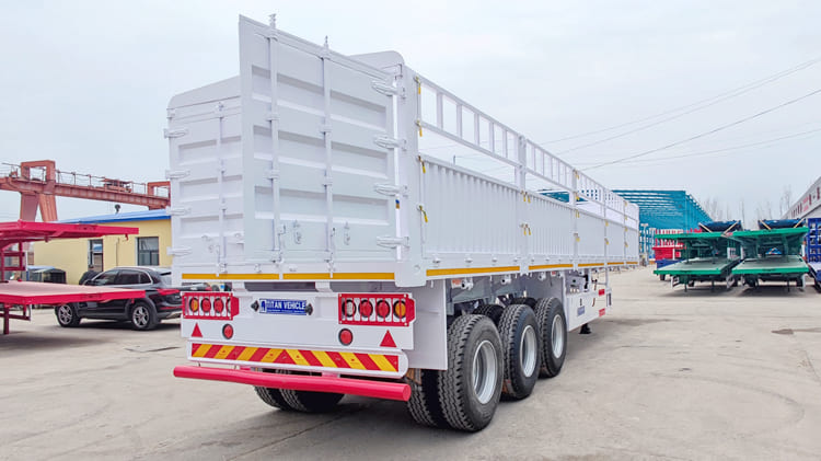 2024 Tri Axle 60 Ton Fence Cargo Semi Trailer for Sale in Tanzania