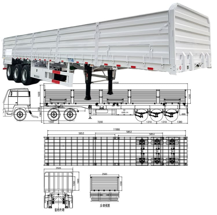 New Tri Axle Dropside Trailer for Sale in Tanzania Dar es Salaam 
