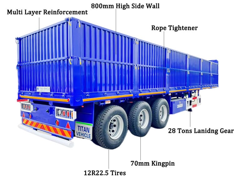 Side Wall Semi Trailer for Sale in Tanzania Dar es Salaam