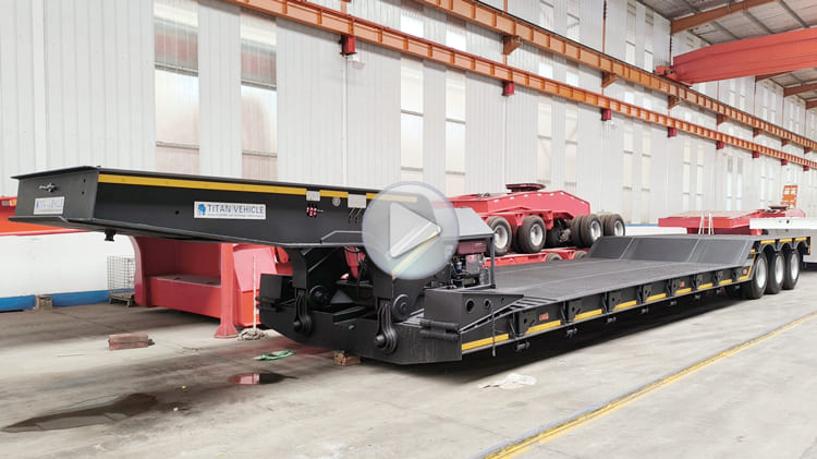 3 Axle Hydraulic Gooseneck Lowboy Trailer for Sale in Tanzania Dar Es Salaam 