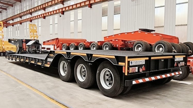 3 Axle Gooseneck Hydraulic Lowboy Trailer for Sale in Tanzania Dar Es Salaam