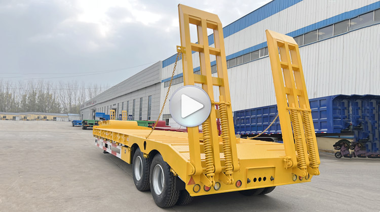 2 Axle 40 Tons Lowbed Semi Trailer |  Semi Lowbed Trailer Price in Tanzania Dar es Salaam