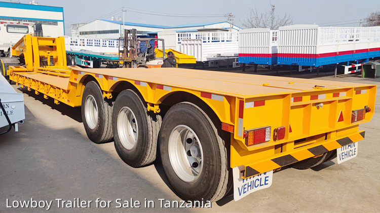 3 Axle 80 Ton RGN Trailer |  Lowboy Trailer for Sale in Tanzania