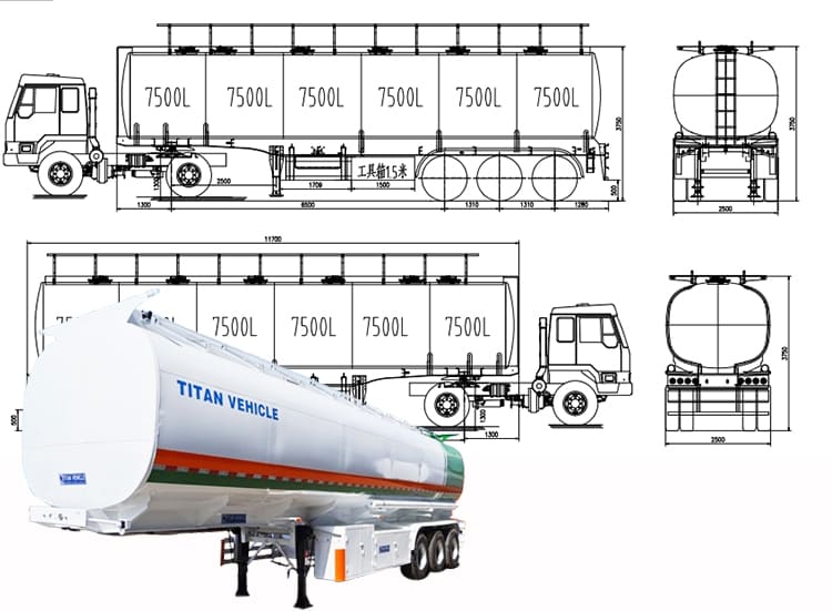 Tri Axle 45000 Liters Oil Tanker Trailers for Sale in Tanzania, kilwa kivinje Tri Axle 45000 Liters Oil Tanker Trailers for Sale in Tanzania, Kilwa Kivinje