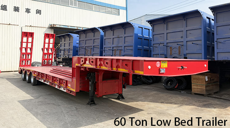 60 Ton Low Bed Trailers for Sale in Tanzania, Mtwara