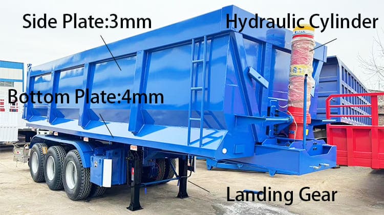 35 CBM Tipper Semi Trailer for Sale in Tanzania, Kilwa Masoko