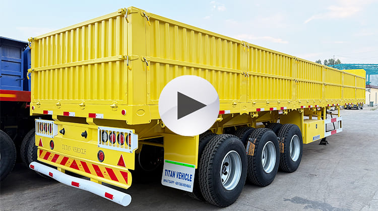 Tri Axle Drop Side Trailer for Sale in Tanzania, Lindi