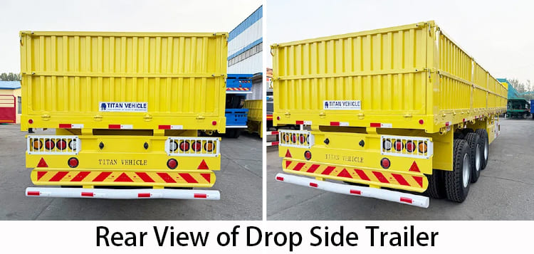 Tri Axle Drop Side Trailer for Sale in Tanzania, Lindi