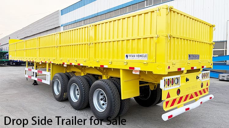 Tri Axle Drop Side Trailer for Sale in Tanzania, Lindi