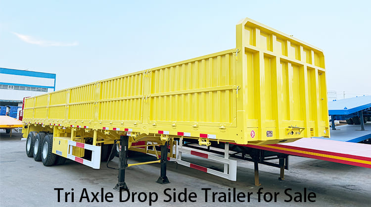 Tri Axle Drop Side Trailer for Sale in Tanzania, Lindi