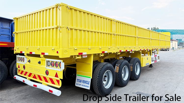 Tri Axle Drop Side Trailer for Sale in Tanzania, Lindi