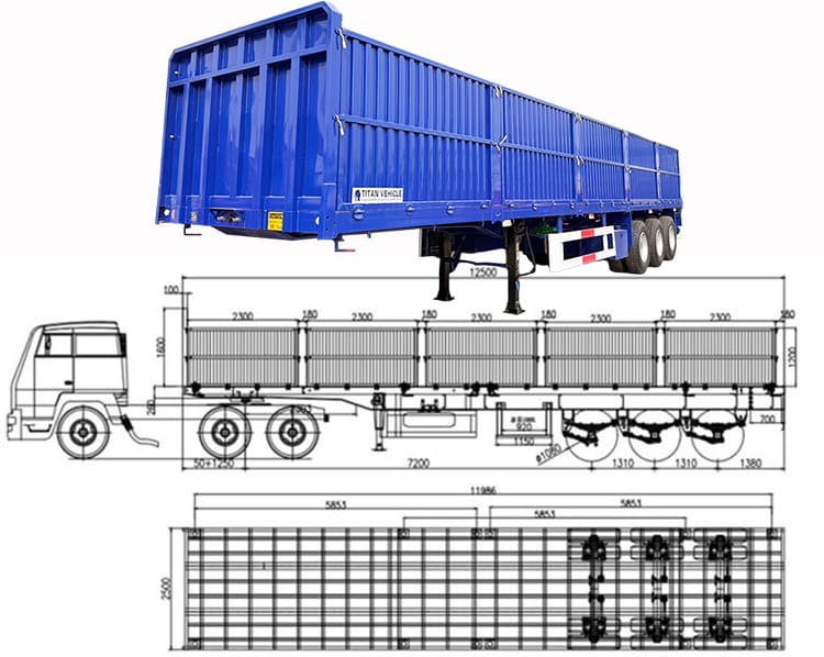 Tri Axle Dropside Trailer for Sale in Tanzania, Tanga