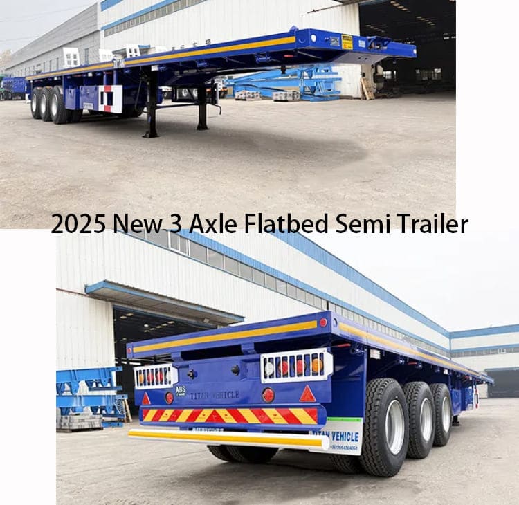 2025 New 3 Axle Flatbed Semi Trailer for Sale in Tanzania, Dar es Salaam