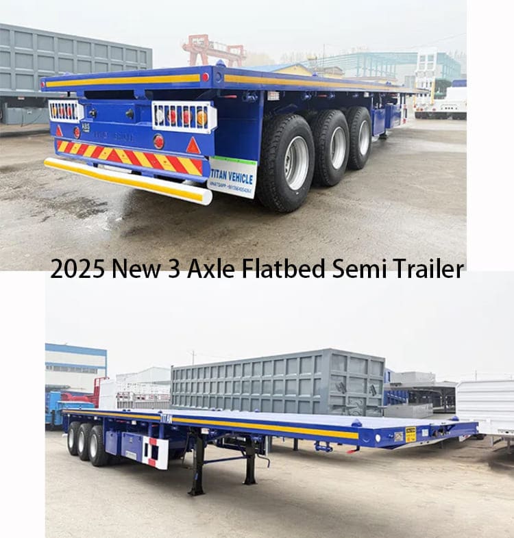2025 New 3 Axle Flatbed Semi Trailer for Sale in Tanzania, Dar es Salaam