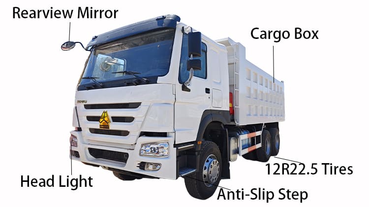 Second Hand Howo Dump Truck 6x4 for Sale in Tanzania, Tanga