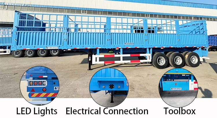 Tri Axle Stake Semi Trailer for Sale in Tanzania, Zanzibar