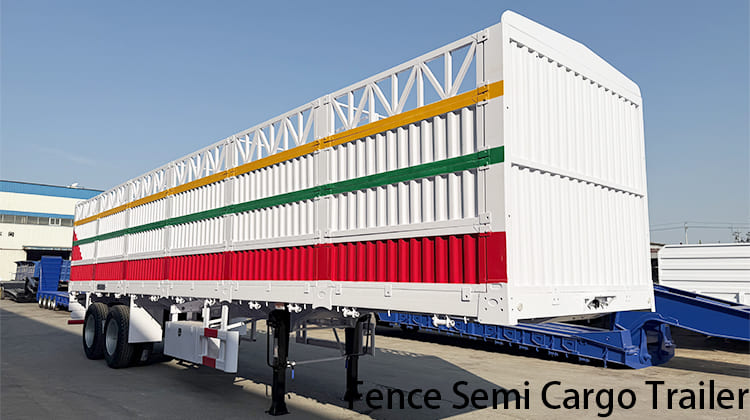 2 Axle Fence Semi Cargo Trailer for Sale in Tanzania, Bagamoyo