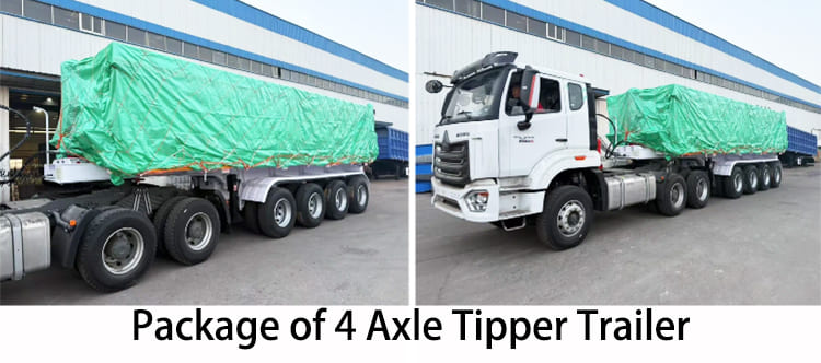 4 Axle 80 Ton Tipper Trailer Manufacturers for Sale in Tanzania, Bagamoyo