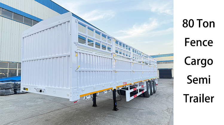 New 80 Ton Fence Cargo Semi Trailer for Sale in Tanzania, Zanzibar