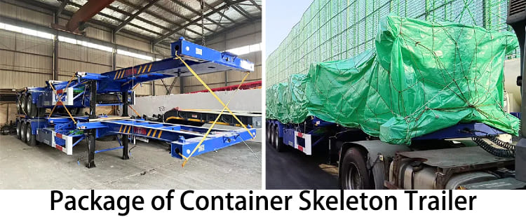 Tri Axle 40FT Container Skeleton Trailers for Sale in Tanzania, Bagamoyo