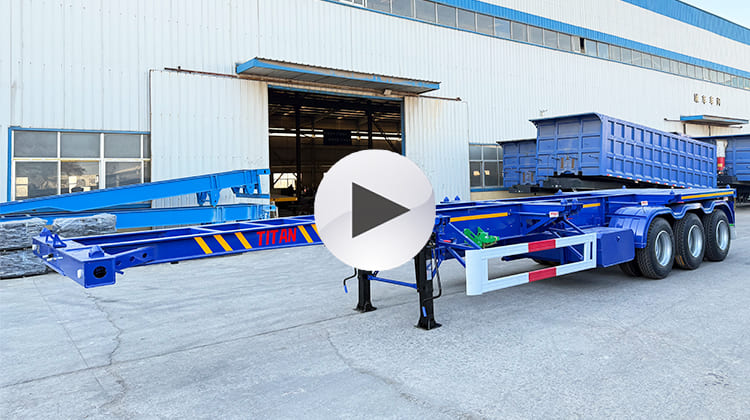 Tri Axle 40FT Container Skeleton Trailers for Sale in Tanzania, Bagamoyo