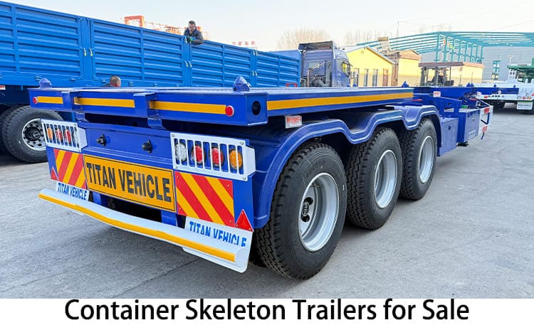 Tri Axle 40FT Container Skeleton Trailers for Sale in Tanzania, Bagamoyo