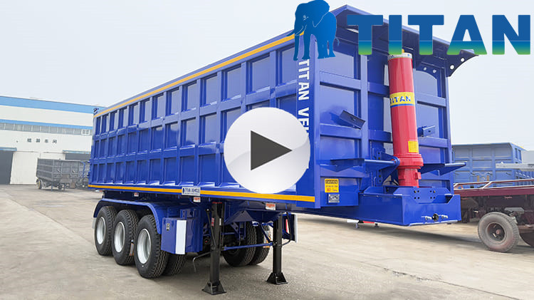 Tri Axle Hydraulic End Dump Trailer for Sale in Tanzania