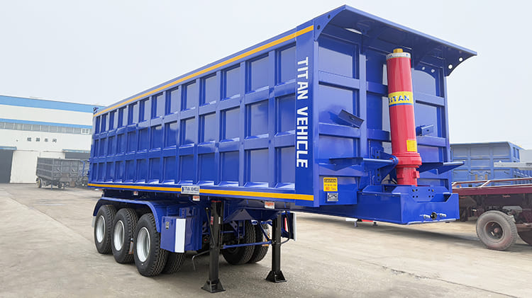 Tri Axle Hydraulic End Dump Trailer for Sale in Tanzania