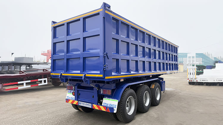Tri Axle Hydraulic End Dump Trailer for Sale in Tanzania