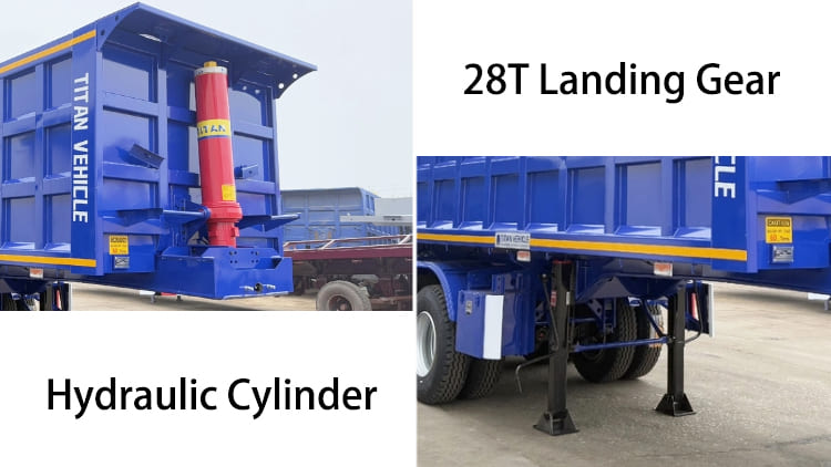 Tri Axle Hydraulic End Dump Trailer for Sale in Tanzania