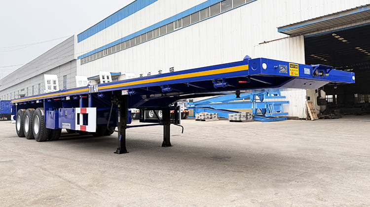 Tri Axle Flat Deck Bed Trailer Price for Sale Near Me in Tanzania