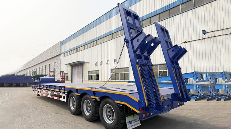 3 Axle 40Ft Low Bed Loader Semi Trailer Price for Sale in Tanzania