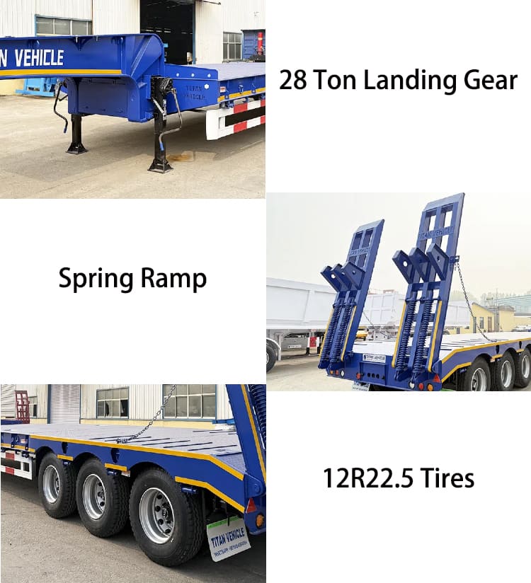 3 Axle 40Ft Low Bed Loader Semi Trailer Price for Sale in Tanzania