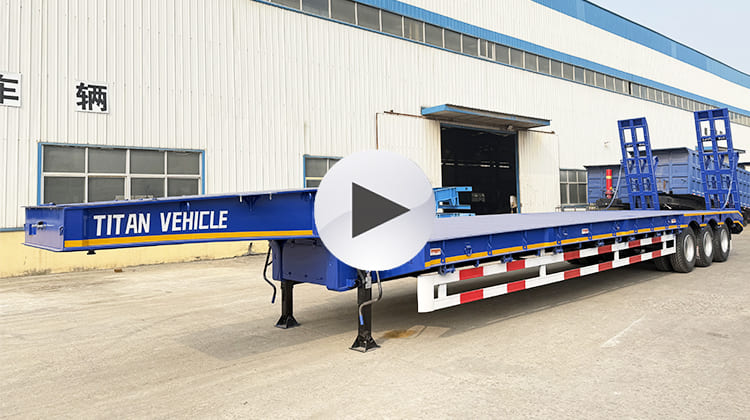 3 Axle 40Ft Low Bed Loader Semi Trailer Price for Sale in Tanzania