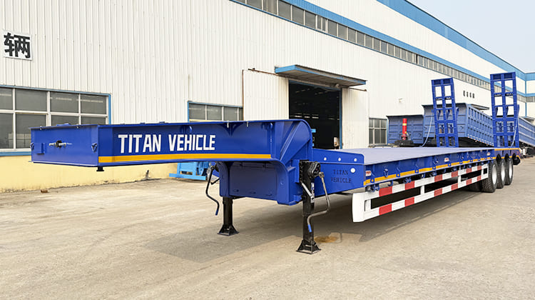 3 Axle 40Ft Low Bed Loader Semi Trailer Price for Sale in Tanzania