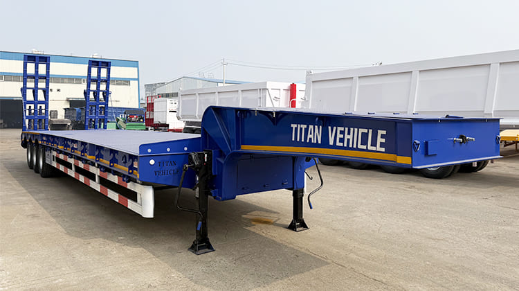 3 Axle 40Ft Low Bed Loader Semi Trailer Price for Sale in Tanzania