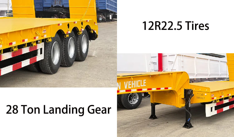 3 Axle 40 Feet Semi Lowbed Trailer Price for Sale in Tanzania