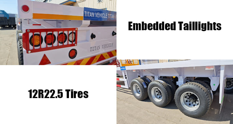 Tri Axle 40Ft Flatbed Semi Trailer for Sale in Tanzania Dar es Salaam